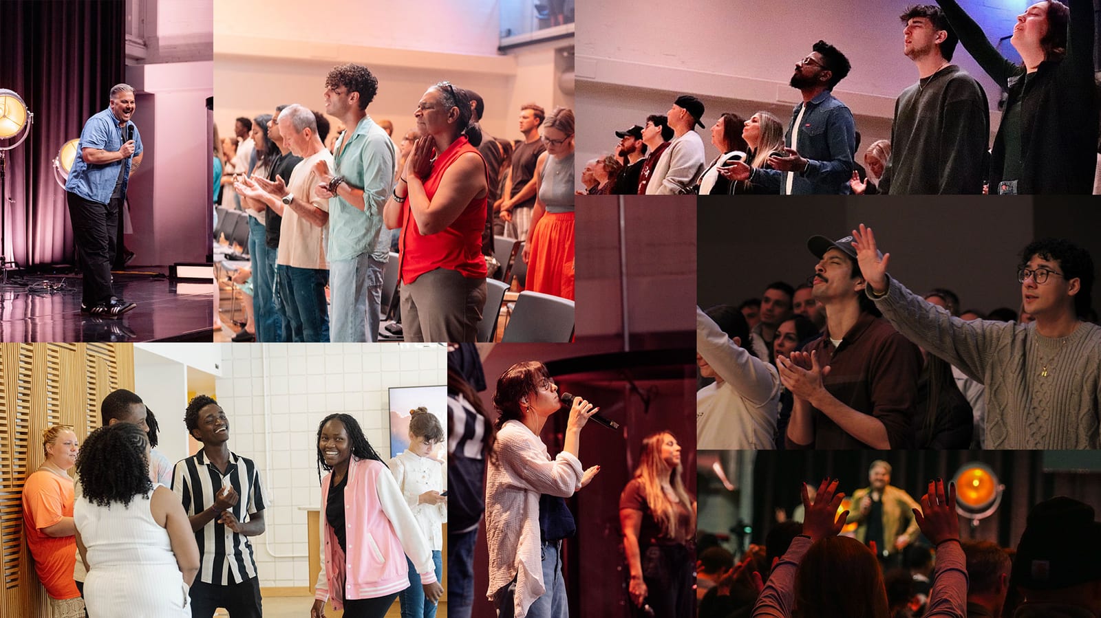 People worship, listen, and connect during a Sanctuary gathering.